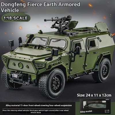 1:18 Dongfeng M-Terrain Swat Off-Road Speelgoed Legering Diecast Model Geluid En Licht Speelgoed Groot Voertuig Ornament Cadeau Voor Kind Jongen Speelgoed