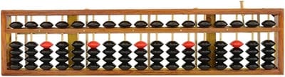Telraam Calculator - Houten Telraam - Wiskunde Leren - Traditioneel Ontwerp - Klein Formaat - Rood Crèmekleurig