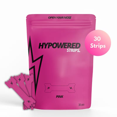 Hypowered Neusstrips - Roze - Sport Neuspleisters - Nose Strips - Anti-Snurk slaapstrips - Neusspreiders - Ideaal voor sport en slaap - 30 stuks