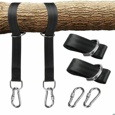 Hangmat Ophangen - Hangmat Ophangsysteem - Ophangsysteem voor Hangmat/Schommel/Nestschommel - Hangmat Bevestigingsset - Ophangset - Schommelbevestiging - Inclusief Haken - 150cm - set van 2 stuks