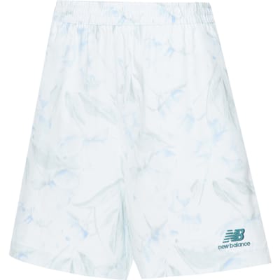 New Balance Dames Bloemendruk Hardloopshorts (Absoluut Wit)