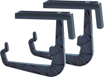 Prosperplast Balkonbeugel - Set van 2x stuks - verstelbaar - kunststof - antraciet - 20 tot 25 cm - Balkonbakken houder