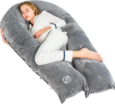 Equivera Zijslaapkussen Volwassenen - Zijslaapkussen - Lichaamskussen Zijslaper - Zijslaap Kussen Volwassenen - Zwangerschapskussen - Voedingskussen - Borstvoedingskussen - Body Pillow - Voor een comfortabele nachtrust!