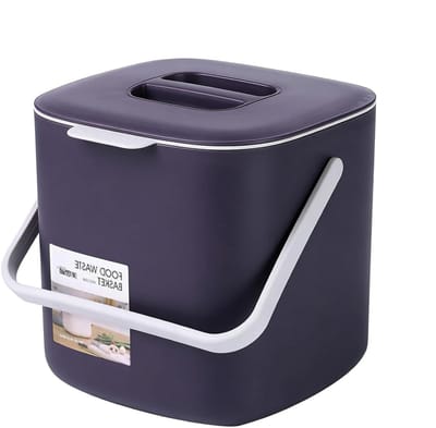 Bureau Prullenbak - Afvalemmer Tafel - Netjes Werken - Geurcontrole Deksel - 18 cm Hoog - Zwart
