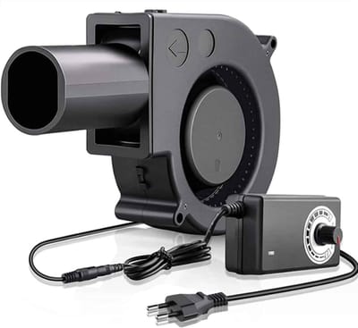 LISM-Verstelbare radiale ventilator van 240 V Geschikt voor airconditioning, radiale ventilator met snelheidsregelaar, turbineventilator van 97 mm Geschikt voor het verwarmen van kachels, barbecues en picknicks.