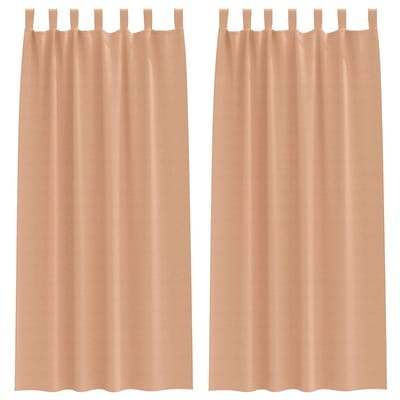 vidaXL Zwart-out Gordijnen met Ringen 2 st Licht Bruin 225 x 140 cm