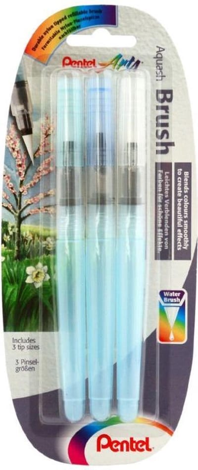Pentel - Aquash Brush - XFRH/3-BFM - set á 3 stuks