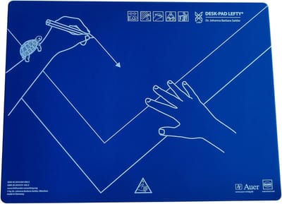 Bureauonderlegger Linkshandig Kunststof 53x40 cm Blauw - Bescherming voor Uw Bureau