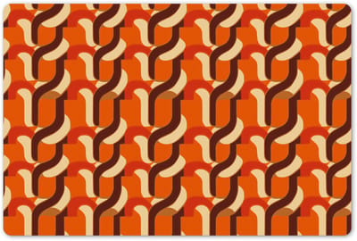 Placemats 45x30 cm - Placemat kunststof - 1 stuk - Retro - Modern - Kleurrijk - Borden onderleggers - Decoratie voor op tafel - Keuken tafeldecoratie accessoires - Vinyl onderlegger - Tafelversiering