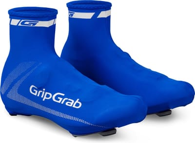 GripGrab - RaceAero Lichtgewicht Zomer Wielren Overschoenen Race Fiets Aero Tijdrit Fietsoverschoenen - Blauw - Unisex - Maat One Size