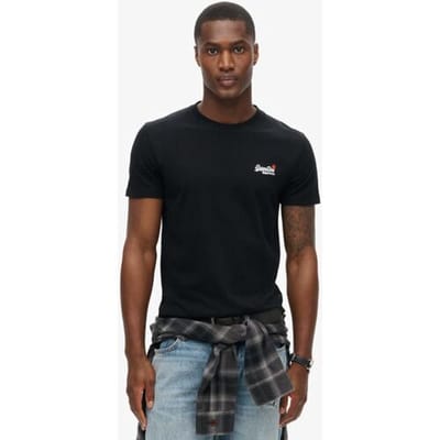Superdry Essential Contrast Embroidered T-shirt Met Korte Mouwen Zwart 3XL Man