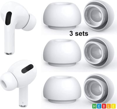 *** 3x Medium Oordopjes geschikt voor Apple Airpods Pro - Voor Vervanging - Medium/Wit - van Heble® ***