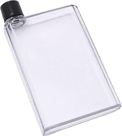 A5 Plat Waterfles 420ml - Vierkante Drinkbeker voor Outdoor, Sport en Fitness - Transparante Handtas Drinkbeker