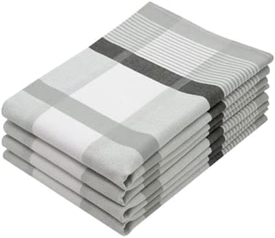 PromoHome Set van 4 Katoenen Theedoeken Keukenhanddoeken 50x70 cm - Hoogwaardige Absorberende Keukendoeken voor Afdrogen en Schoonmaken - Geschikt voor Wasmachine en Droger