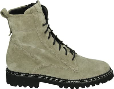 Durea - 9722 G - Hoge sneakersVeterlaarzenDames veterschoenenDames sneakersHalf-hoge schoenen - Kleur: Taupe - Maat: 39