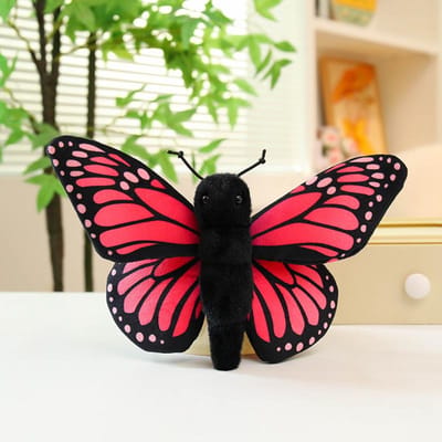 Nieuwe Collectie Schattige Realistische Insecten Pluche Speelgoed Kleine Lieveheersbeestje Vlinder Mier en Bij Knuffelbeesten Levensgetrouw Pluche Zachte Pop white