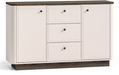 Selsey Vilavio – Dressoir 2-deurs, 3 laden, Kasjmier/eikenlook donker, 138 cm