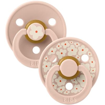 Bibs fopspeen Studio Round size 2 - 2 stuks Blossom Pink unisex