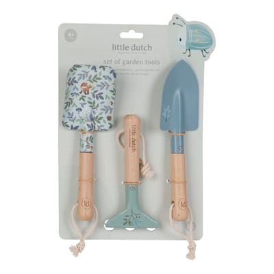 Little Dutch Forest Friends Tuingereedschapsset blauw FSC Baby- en peuterspeelgoed Badspeelgoed Houten speelgoed