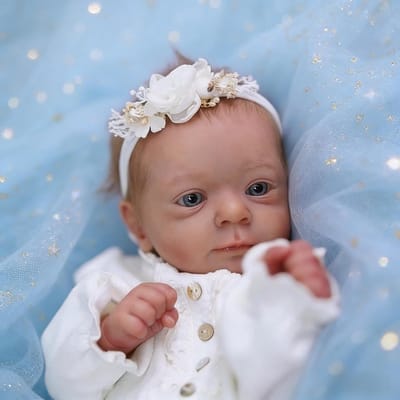 Reborn Baby Pop - Levenschte Poppen - Kinderspel - Handgemaakt Stoffen Lichaam - 45 cm - Multicolor