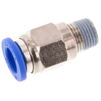 8mm x R1/8'' Messing/PA 66 Insteekfitting buitendraad NBR [5 Stuks]