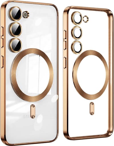 Hoesje Geschikt voor Samsung Galaxy S23 - Met magnetisch Ring hoesje - Arara backcover - Goud