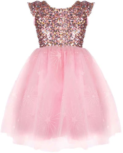 Great Pretenders glitterjurk prinsessenjurk roze 7-8 jaar kind verkleed.