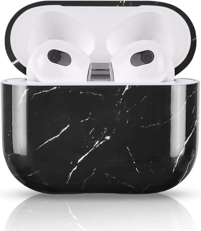Stijlvolle Marmeren Beschermhoes voor AirPods 3 - Schokbestendige en Beschermende Hoes voor Oplader
