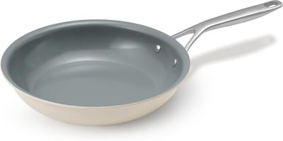 Keramische Koekenpan - Koekenpan met Coating - Gezond Koken - PFAS Vrij - 28 cm - Beige