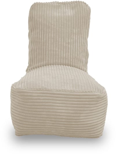 Whoober Fiji – Kinderstoel Zitzak – Crême dik ribfluweel – Comfortabel & Duurzaam