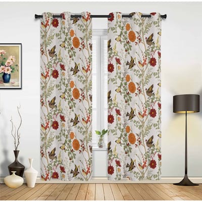Retro Bloemen Wilde Bloemen Gordijnen voor Slaapkamer Woonkamer Draperieën Keuken Kinderkamer Raamgordijn Moderne Huisdecoratie 135W x 60H(cm) x1