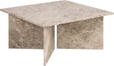 Giga Living Salontafel Zivik - Bruin Marmer - 90x90x42cm