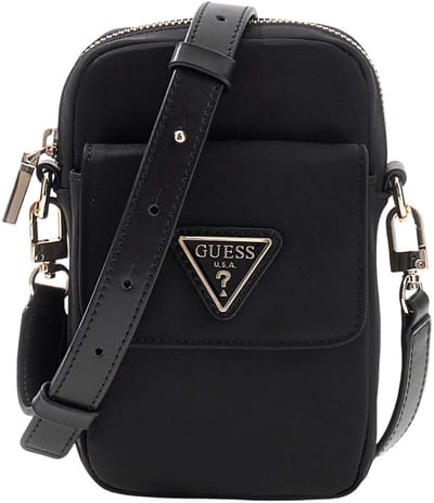 GUESS schoudertas Follie Passport Crossbody Black zwart