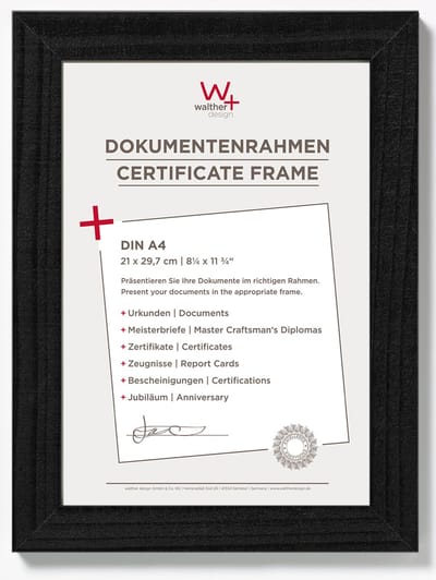 Walther Home - Houten lijst - Fotoformaat 21x29,7 cm (DIN A4) - Zwart
