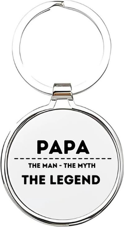 Akyol - papa the man the myth the legend Sleutelhanger - Vader - de leukste papa - vader sleutelhanger - papa sleutelhanger - sleutelhanger papa - familie sleutelhanger - vaderdag cadeautje - papa cadeau - dad - stiefvader - schoonvader - 4 x 7,5 CM
