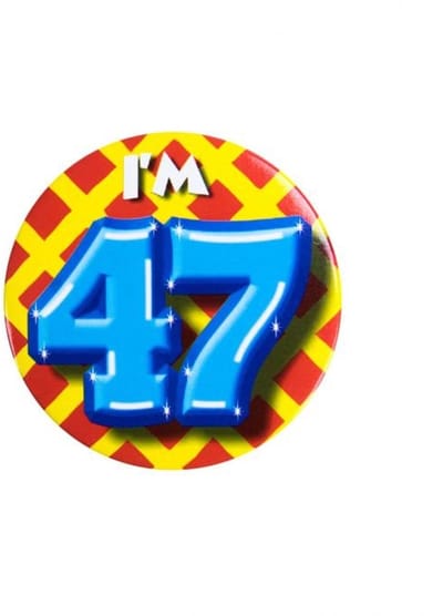 Paper Dreams Button 47 jaar - 55mm