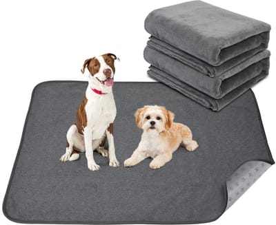 Dailygoods- Puppyonderleggers 2 stuks - Wasbare trainingsmat - 122 x 122 cm - Snel absorberend - Hygiënische onderlegger - Waterdicht - Hondenpads