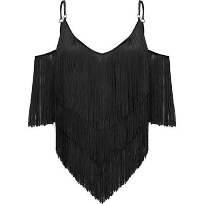 PINKO Giappone Blusa Frange + Crepe De Chine Black Size: 40 | Blouses Outlet | Dames | Zwart