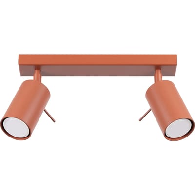 Sollux Lighting Plafondlamp Ring - GU10 - rode oker - staal - 17x30x6cm
