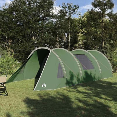 vidaXL - Tunneltent - voor - 4 - Personen - 4-persoons - Groen - en - Wit