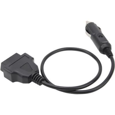 OBD2 Voertuig ECU Noodstroomkabel 12V met Sigarettenaansteker Auto naar OBD Vrouwelijke Connector Kabeladapter gray