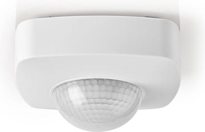 Nedis Bewegingsdetector - Binnen- en Buitenshuis - 3-Wire - Type-F (CEE 7/7) - 360 ° - 5 - 300 W - 300 W - 1200 W - 3 - 2000 Lux - Sensortechnologie: PIR - Sensorbereik: 2.0 - 8.0 m