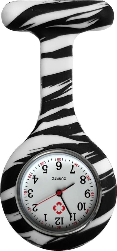 Fako® - Verpleegstershorloge - Zusterhorloge - Verpleegster Horloge - Siliconen Print - Zebra