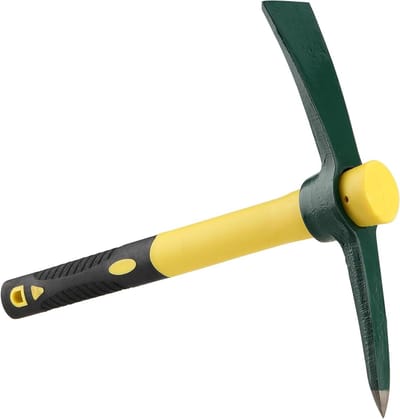 15 Inch Tuinpick Mattock met Kunststof Handvat, 0.7kg Tuingereedschap voor Graven en Losmaken van Bodem