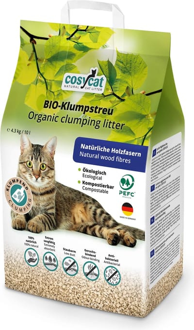 Cosycat Biologische Kattenbakvulling Klontvormend - fijne korrel - 10 L