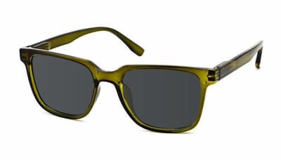 Vista Bonita CUBO – Zonneleesbril UV400 – Sterkte +0.50 – Kleur Army Green – Unisex model - Lichtgewicht montuur – Rechthoekige pasvorm – Flexveren - Inclusief etui en doekje