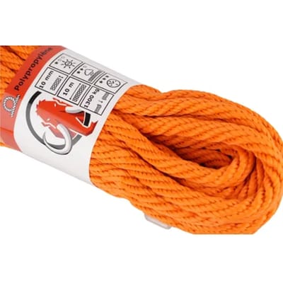 Mamutech Sterk Touw Paraloc - Gedraaid Polypropyleen - Uv-bestendig - 10mm X 10m - Oranje
