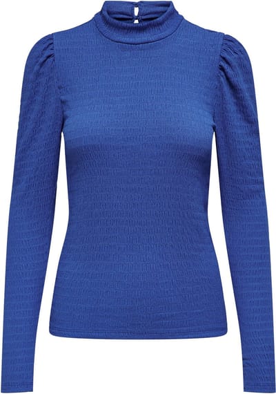 Only T-shirt Onlmadelina L/s Puff Top Cc Jrs 15311814 Dazzling Blue Dames Maat - M