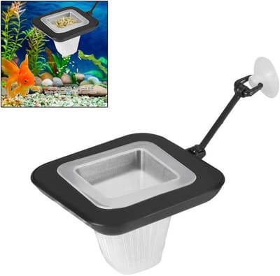 Voederring Aquarium - Voederzeef Vis - Voedsel Controle - Voorkomt Verspreiding - 9 x 9 x 6.3 cm - Rood