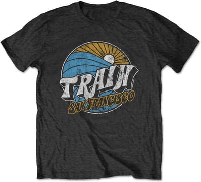 Train - Wave Heren T-shirt - S - Zwart